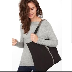 Stella&Dot, Work Hard Play Hard Tote, Black/Pewter